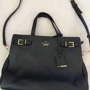Kate Spade Black Leather Satchel Tote